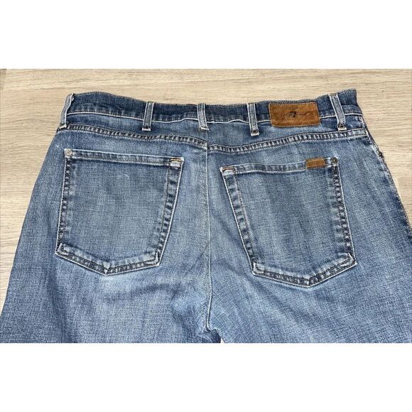 7 For All Mankind Men's Blue Cotton Blend Slimmy Stretch Denim Jeans Size 38x28 - Picture 11 of 11